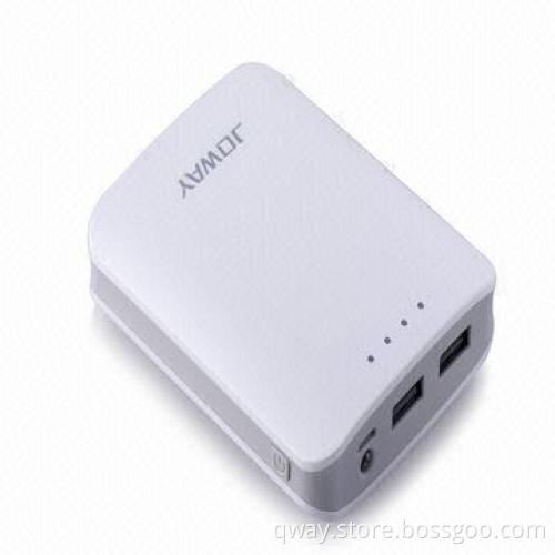 Portable Power Bank with 10,400mAh Samsung 18650 and 500-time Recycling Time